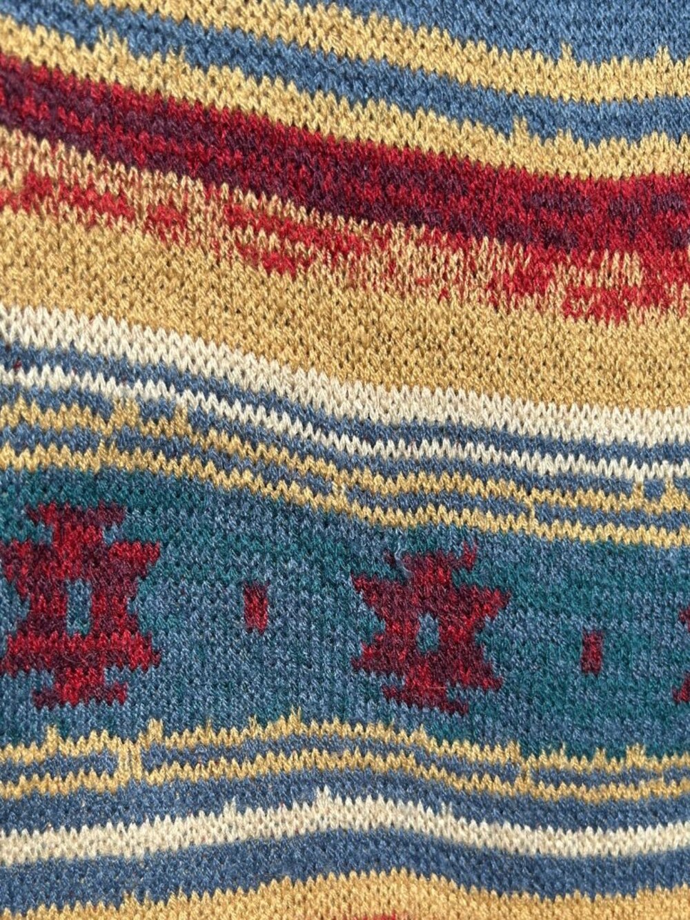 Aztec Wrangler Western Ranch Duster Long Open Cardigan Sweater Women's Medium - Picture 7 of 7
